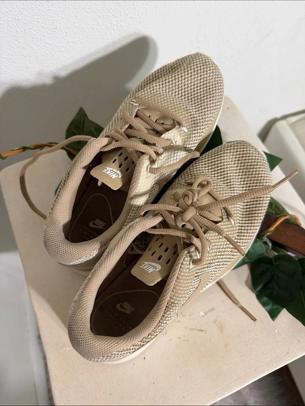 Nike Women's Tan Mesh Athletic Shoes